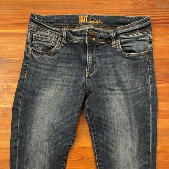 Kut From The Kloth Straight Denim Blue Jeans Womens Size 6 - Picture 5 of 12